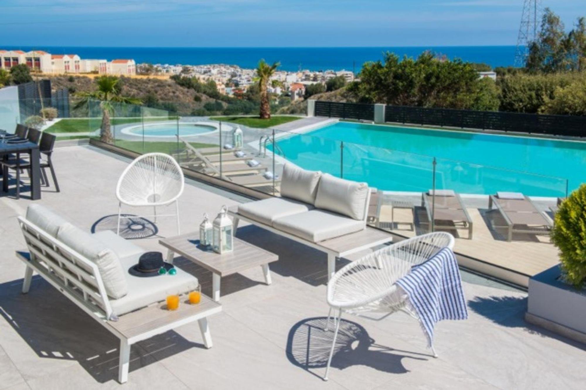 Orama Luxury Villa 4 Bedrooms With Private Pool Hersonissos  Exterior foto