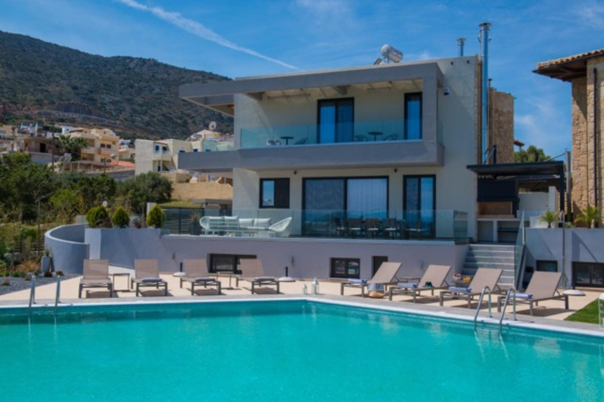 Orama Luxury Villa 4 Bedrooms With Private Pool Hersonissos  Exterior foto